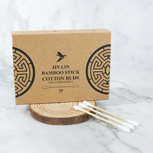 Hisopos de Algodón Desechables de Bambú y Algodón Biodegradables de Alto Estándar, Zero Waste, para Maquillaje, Limpieza de Oídos, Uso Diario - Product Image 1