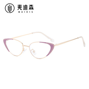 Maidis Cat Eye Glasses Rhinestone Decorative Ultralight Full Frame Anti Blue Light For Women - Product Image 2