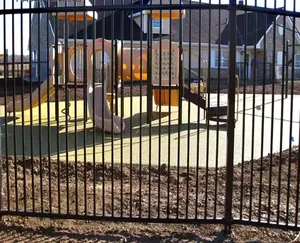 블랙 컬러 알루미늄 정원 울타리 접이식 휴대용 수영장 울타리 현대 철 울타리 디자인