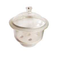 Déshydrateur en verre transparent de laboratoire de 300 mm 400 mm avec plaque en porcelaine