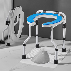 Silla de inodoro plegable de aleación de aluminio, taburete de inodoro portátil para personas mayores y mujeres embarazadas, uso doméstico - Product Image 4