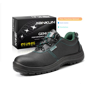 Chaussures de sécurité à coupe basse pour hommes en cuir véritable de haute qualité Anti-Smash bottes d'usine de Construction de Protection des pieds de travailleur léger - Product Image 2