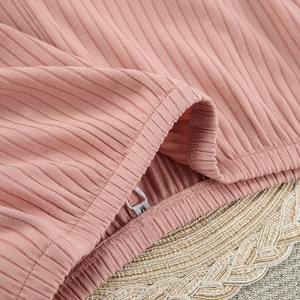 Vendita calda estate carino giovane abbigliamento per la casa comodo abbigliamento da notte in maglia morbida personalizzato in cotone di seta set da donna - Product Image 6