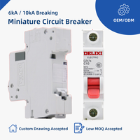 Disjoncteur aérien DZ47S unipolaire 1P pour distribution secondaire 32A 40A 63A, protection contre les courts-circuits