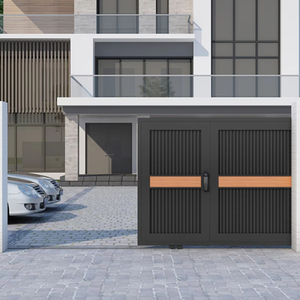 Fabricación <span class=keywords><strong>de</strong></span> puertas <span class=keywords><strong>de</strong></span> aluminio para apartamentos, puertas eléctricas para entrada, diseño inteligente <span class=keywords><strong>de</strong></span> grano <span class=keywords><strong>de</strong></span> <span class=keywords><strong>madera</strong></span>, puertas corredizas para jardín - Product Image 1