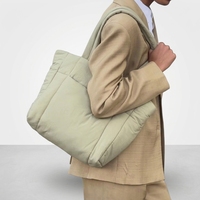 Gepolsterte Einkaufstasche mit individuellem Logo, wasserdichte Damen-Umhängetasche, Damen-Puffer-Shopper-Tasche