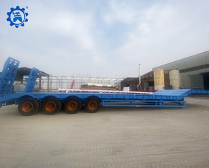 Semirremolque de plataforma baja/cuello de cisne de <span class=keywords><strong>13m</strong></span> con 3/4 ejes para transporte de maquinaria de movimiento de tierras - Product Image 3