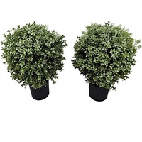 Arbre topiaire artificiel de 23 pouces en pot, faux buis, pour la décoration de la maison, du jardin et du patio