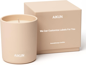 AIKUN Custom Private Label Essential Oil Soy Wax Aromatherapy <strong>Candle</strong> <strong>Luxury</strong> Glass Scented <strong>Candles</strong> Beeswax With Box - Product Image 2