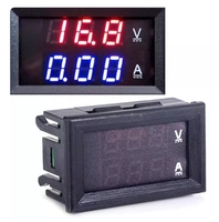 Modul Digital 0.28 Voltmeter LED ganda (0-100V) dan Ammeter (10A) untuk Komponen Elektronik pengukuran arus & tegangan