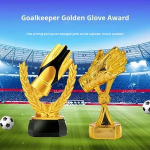 Euro Cup <strong>Football</strong> Goalkeeper Trophy Golden Glove <strong>Shooter</strong> Golden Ball Resin Business Gift Engraving Event Trophy - Product Image 4