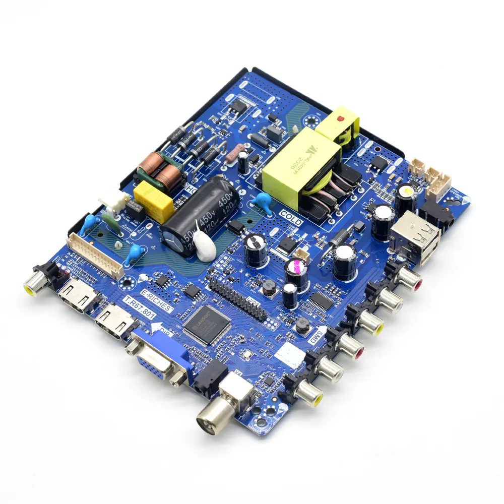 42inches Universal Led TV Mainboard T.R67.801 Led TV Mother Board 33-105V Wide Voltage Universal Led TV PCB Board