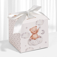 Boîte en papier à motif d'ours pour la vente en gros transfrontalière, idéale pour les souvenirs de fête de pleine lune et d'anniversaire, et comme conteneur pour cadeaux de remerciement