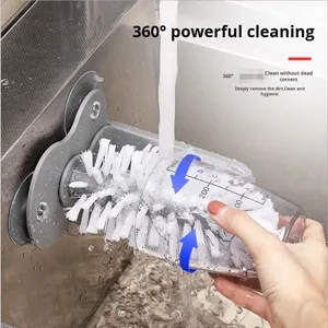 Brosse de nettoyage murale multifonctionnelle Luban en gros pour le lavage facile des bouteilles avec tête rotative en plastique - Product Image 6