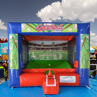 Cabinas de juegos deportivos de grado comercial personalizadas, simulador de béisbol inflable, juego de objetivo de ataque de béisbol para adultos y niños