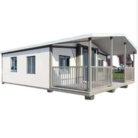 HJ Maison mobile préfabriquée légère en acier pour camp de travail, installation facile, hébergement de conception moderne, bureau plat