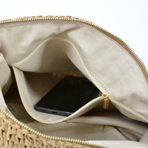 Artesanía Vintage mujer <span class=keywords><strong>Ibiza</strong></span> bolso de alta calidad verano rafia playa bolsa cremallera moda algodón señora hombro compras - Product Image 4