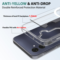 Coque de téléphone magnétique transparente antichoc personnalisée, anti-rayures et anti-jaunissement, directement de l'usine, pour Samsung A16 A17 A26 A56 A57