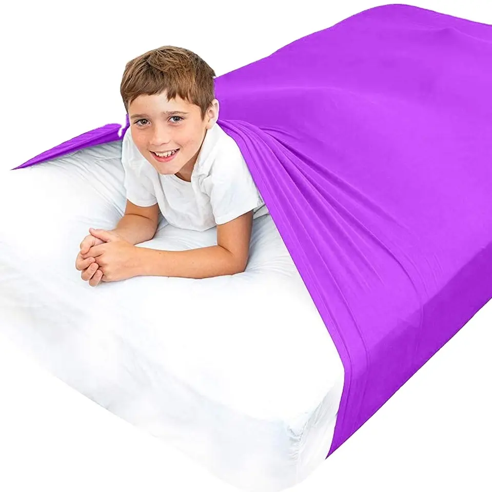 Sábana de compresión sensorial para niños, ropa de cama de tamaño doble, tamaño completo, relajante, gran oferta