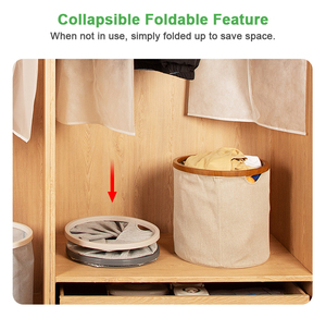 Panier de rangement pliable authentique Tiwsit avec bord en plastique renforcé - Organisateur robuste pour chaussures, jouets et articles ménagers - Product Image 2