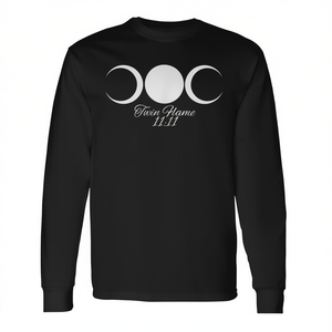 Camiseta de manga larga con numerología de fases lunares cósmicas Twin Flame 11.11 - Product Image 2