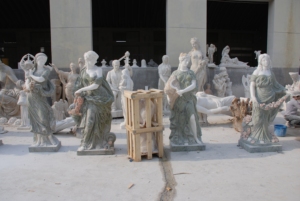 Taille réelle grand quatre saisons jardin dame sculpture marbre Figure Sculpture pierre humaine Statue féminine pour jardin décor extérieur - Product Image 6