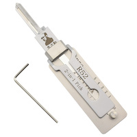 Outils Lishi R52 2 en 1, outil de serrurier professionnel pour déverrouiller et déchiffrer les serrures de porte, en acier inoxydable, pour serrures civiles et domestiques