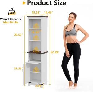 Foreign Trade Hot Selling Density Board White Plate Bathroom Narrow <b>Locker</b> Floor <b>Storage</b> Cabinet Vertical <b>Storage</b> Cabinet - Product Image 5