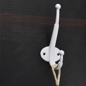 B-454 Wall <b>Hook</b> Zinc Alloy Antique Bronze Black <b>White</b> Single <b>Hook</b> Heavy Duty <b>Coat</b> Rack For Wall Or Door Installation - Product Image 4