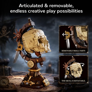 1003 Skull Globe, 200+ Piezas, Bloques de Construcción, Esqueleto Pirata, Modelo de la <span class=keywords><strong>Tierra</strong></span>, Decoración de Escritorio para Halloween, Regalo para Niños Mayores de 6 Años - Product Image 3