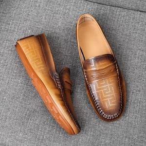 Nouvelles Chaussures d'Été pour Hommes à Semelle en Caoutchouc Imperméable, Rehaussantes, Tendance, à Bout Rond, Décontractées et Confortables pour la Conduite - Product Image 5