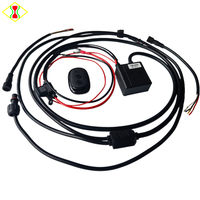 Kit perakitan kabel PT1.5, lampu tambahan LED 140W, rangkaian kabel Remote Control, isolasi PVC untuk 2 lampu
