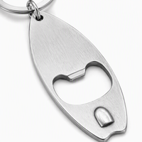 Porte-clés ouvre-bouteille en forme de planche de surf, porte-clés en métal, porte-clés de surf, cadeau d'été pour la plage, pour hommes, femmes, surfistes