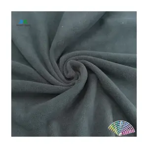 Low MOQ Hot Sale 95 Polyester 5 Spandex Solid Color Polar Fleece One Anti Pilling 250Gsm Warm Knit Fleece Fabric For Hoodie
