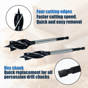 Hss Auger Twist Khoan <span class=keywords><strong>Bit</strong></span> 4 Flutes Gỗ Khoan Hex Shank 8-35Mm Nhanh Chóng Cắt 10Mm Carpenter Joiner Công Cụ Khoan <span class=keywords><strong>Bit</strong></span> Cho Gỗ Cắt - Product Image 5