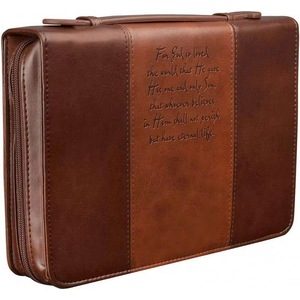 Muestra gratuita de funda para Biblia de poliéster sintético marrón, bolsa para Biblia con cremallera resistente - Product Image 4