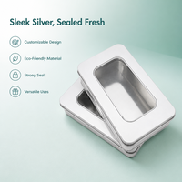 Boîte en fer blanc rectangulaire personnalisée avec couvercle à charnière pour biscuits, bonbons, thé, chocolat, emballage cadeau, fournisseur OEM avec logo personnalisé
