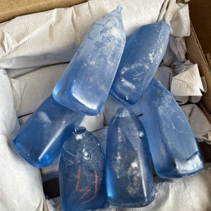 Aigue-marine, spinelle non taillée, pierres précieuses synthétiques brutes pour la découpe de pierres précieuses - Product Image 6