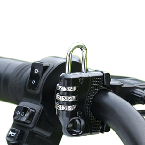 Antivol pour moto et voiture électrique, serrure à code à trois chiffres, casque étanche, câble en acier alliage de zinc pour vélo de route - Product Image 1