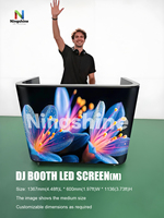 Stand DJ personnalisé, mur vidéo LED incurvé, table de DJ mobile portable, écran LED