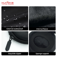 OEM Logo personnalisé Rangement de luxe Organisateur de montres Étui en cuir PU imperméable à une fente avec fermeture à glissière de verrouillage de voyage-Style simple