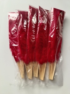 Weddings Decoration with to Large Feathers <strong>Fan</strong> Handmade Carnival Crafts Red Ostrich Burlesque Dancing <strong>Hand</strong> <strong>Fans</strong> for Party Supply - Product Image 3
