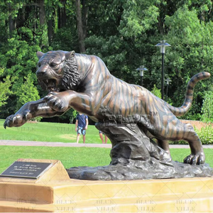 Décoration de jardin personnalisée BLVE, grande sculpture d'animal en métal pour extérieur, statue de tigre grandeur nature en bronze - Product Image 4
