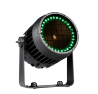 Projecteur LED EPIC PAR IP65 étanche DMX512 RGBALC avec culot E27, anneau halo RGB et faisceau indépendants
