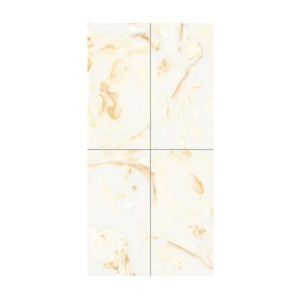 Baldosas de Porcelana de Mármol Amarillo Claro de Lujo, 600x1200mm, Acabado Pulido con Textura Dorada, para Pisos de Salas de Estar Modernas - Product Image 1