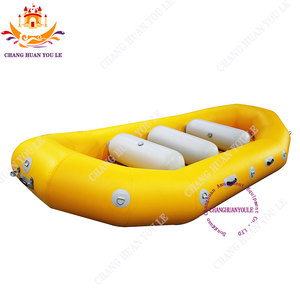 Pvc 0.9 mét hoặc 1.2 mét 8 người CE Chất lượng cao <span class=keywords><strong>Inflatable</strong></span> Trắng sông nước 14ft whitewater thuyền bè - Product Image 1