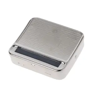 Caja enrollable Manual de acero inoxidable para cigarrillos, 70mm/78mm, accesorios para cigarrillos