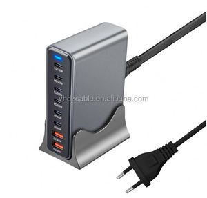 670W Multi Port 8-port USB GaN Fast Charging Desktop Charger <b>Adapter</b> 140W Laptop and Tablet Fast Charger - Product Image 4