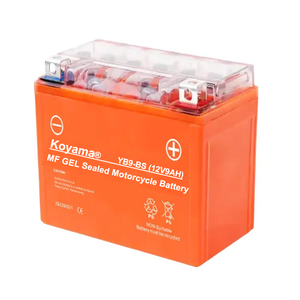 12V 9Ah moto batterie Gel/AGM YB9-BS démarreur automatique Durable pour bateau/ATV sans entretien batterie plomb-acide <span class=keywords><strong>Koyama</strong></span> OEM - Product Image 1