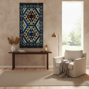 Tapis mural oriental persan Kilim, décoration ethnique arabe pour la maison, lavable, 90*60cm, poids 650g - Product Image 3